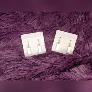 Bone earrings.New